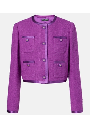 Dolce&Gabbana Cotton and silk-blend tweed jacket