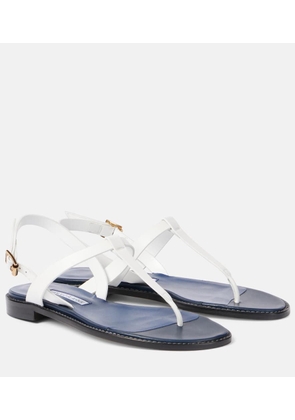 Manolo Blahnik Hata leather thong sandals