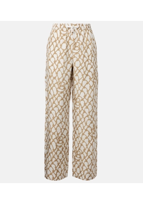 Burberry Printed high-rise silk palazzo pants