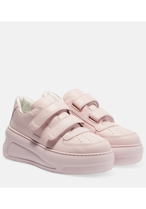 Acne Studios Face leather platform sneakers