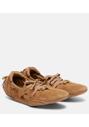 Acne Studios Leather-trimmed suede sneakers