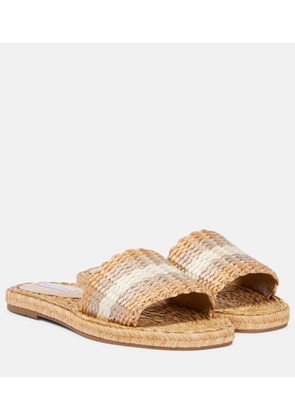 Aquazzura Playa raffia slides