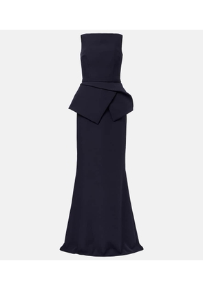 Safiyaa Belted crepe gown