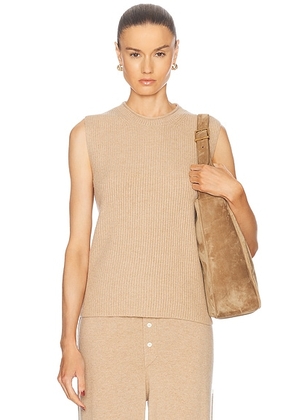 Guest In Residence Layer Up! Cashmere Vest in Dune - Beige. Size XL (also in XS).