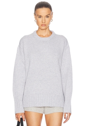 Guest In Residence Cozy Crew Cashmere Sweater in Stone - Grey. Size L (also in ).