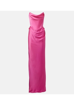 Vivienne Westwood Galaxyno strapless satin corset gown