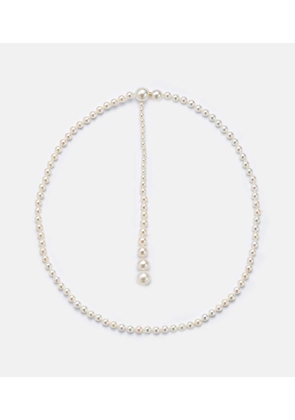 Sophie Bille Brahe La Belle Moon 14kt gold necklace with pearls