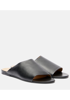 The Row Signum leather slides