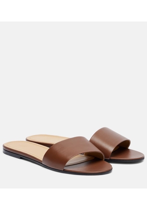 The Row Signum leather slides