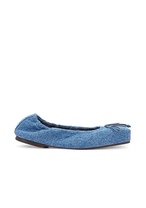 JACQUEMUS Les Ballerines Ballet in Blue - Denim-Medium. Size 36 (also in 37, 38).