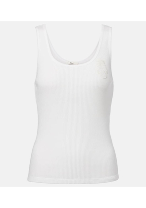 Chloe Logo cotton jersey tank top