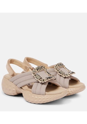 Roger Vivier Viv' Run embellished slingback sandals