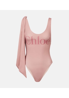 Chloe Knotted logo swimsuit