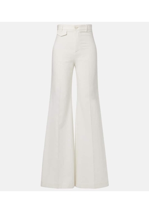 Chloe High-rise cotton canvas flared pants
