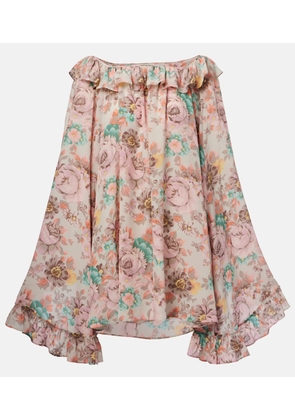 Chloe Ruffled silk crepe de chine minidress