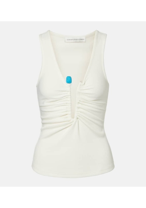 Christopher Esber Crystal Pin embellished jersey tank top