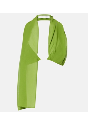 Christopher Esber Open-back silk georgette top