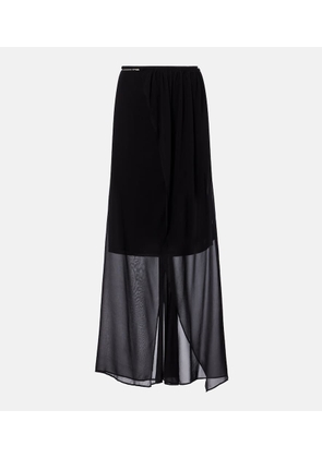 Christopher Esber Chain-detail silk georgette wrap skirt