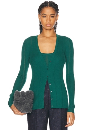 Gabriela Hearst Lillian Cardigan in Emerald Green - Green. Size M (also in XS).