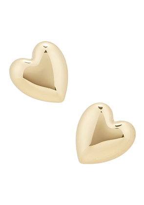 Jennifer Fisher Small Puffy Heart Earrings in Yellow Gold - Metallic Gold. Size all.