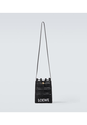 Loewe Paula's Ibiza logo raffia crossbody bag