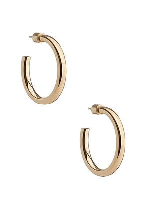 Jennifer Fisher Mini Lilly Hoop Earrings in 10k Yellow Gold Plated Brass - Metallic Gold. Size all.