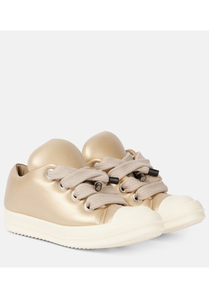 Rick Owens Jumbolace metallic leather sneakers