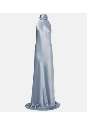 Galvan Sienna halterneck satin gown