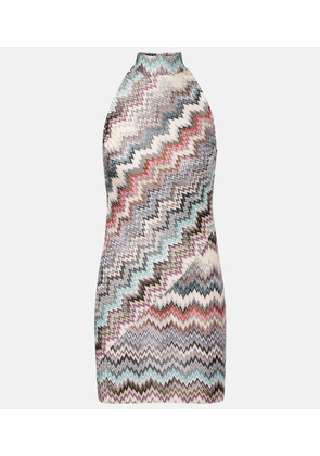 Missoni Zig Zag embellished lame minidress