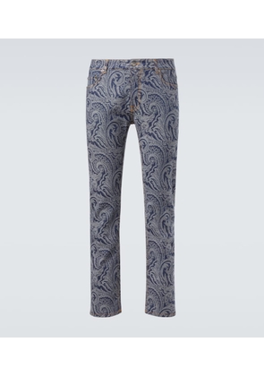 Etro Roma paisley slim jeans