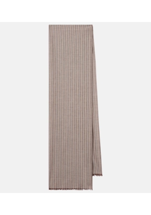 The Row Guel striped cotton scarf