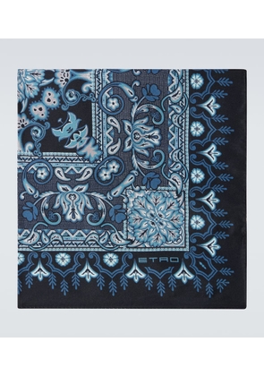 Etro Printed silk twill pocket square