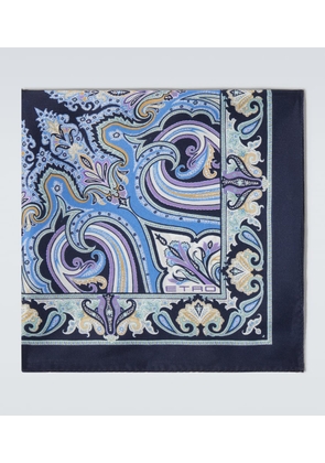 Etro Paisley printed silk pocket square