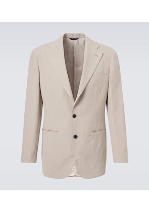 Saman Amel Single-breasted linen suit jacket