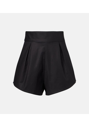 Adriana Degreas High-rise cotton-blend shorts
