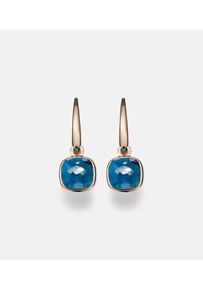 Pomellato Nudo Mini 18kt rose gold earrings with topazes
