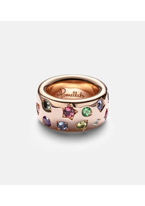 Pomellato Iconica Large 18kt rose gold ring with gemstones