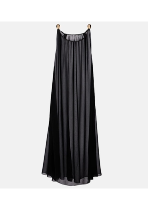Adriana Degreas Holiday embellished chiffon maxi dress