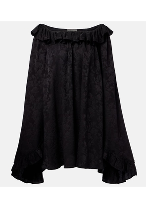 Chloe Ruffled jacquard silk minidress