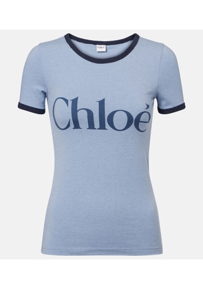 Chloe Logo cotton-blend jersey T-shirt