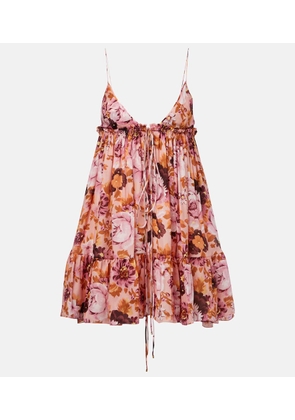 Chloe Floral silk minidress