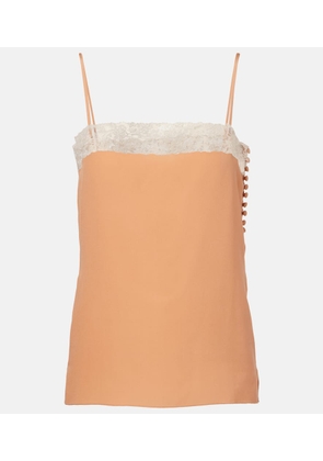 Chloe Lace-trimmed silk camisole