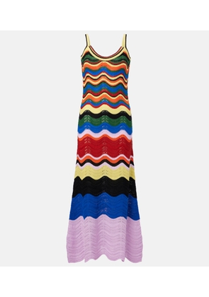 La DoubleJ Chevron crochet cotton maxi dress