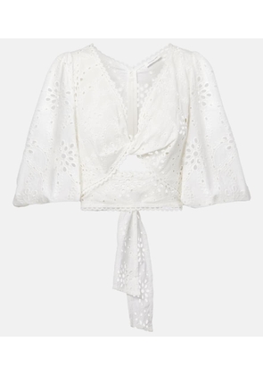 Alexandra Miro Broderie anglaise cotton crop top