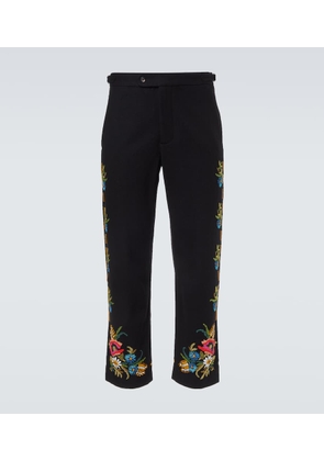 Bode Beaded Aquitaine wool straight pants