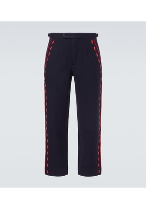 Bode Carroll embroidered wool straight pants