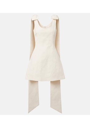 Markarian Gita bow-detail brocade minidress
