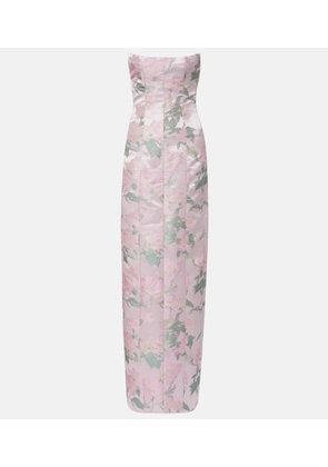Markarian Odessa floral brocade corset gown