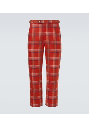 Bode Gable plaid wool flannel straight pants