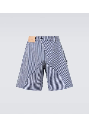 JW Anderson Striped cotton shorts